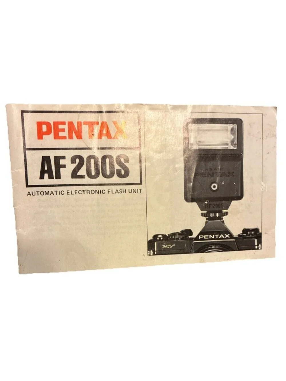 Asahi Pentax AF200S Flash Accessory with Case and Manual